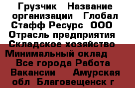 Грузчик › Название организации ­ Глобал Стафф Ресурс, ООО › Отрасль предприятия ­ Складское хозяйство › Минимальный оклад ­ 1 - Все города Работа » Вакансии   . Амурская обл.,Благовещенск г.